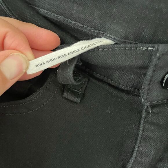 Rag & Bone Nina High waisted ankle cigarette Jeans Black Size 25 size 0 / 2 - Picture 15 of 16
